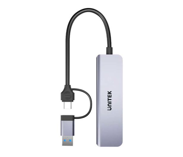 Unitek Hub 5w1 USB-A/C 5 Gbps z czytnikiem kart SD i micro SD - 1455234 - zdjęcie 2